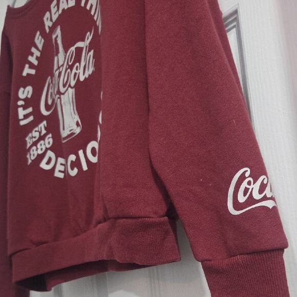 Coca-Cola Burgundy Sweatshirt with White Logo - Picture 3 of 6